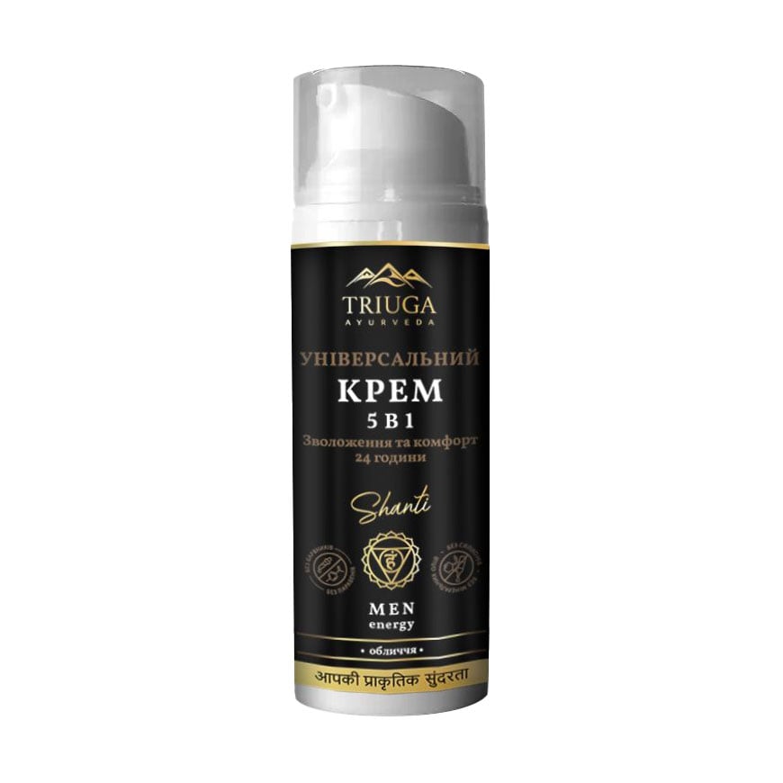 Чоловічий універсальний крем 5 в 1 Triuga Ayurveda Men Energy Зволоження та комфорт 24 години, 50 мл